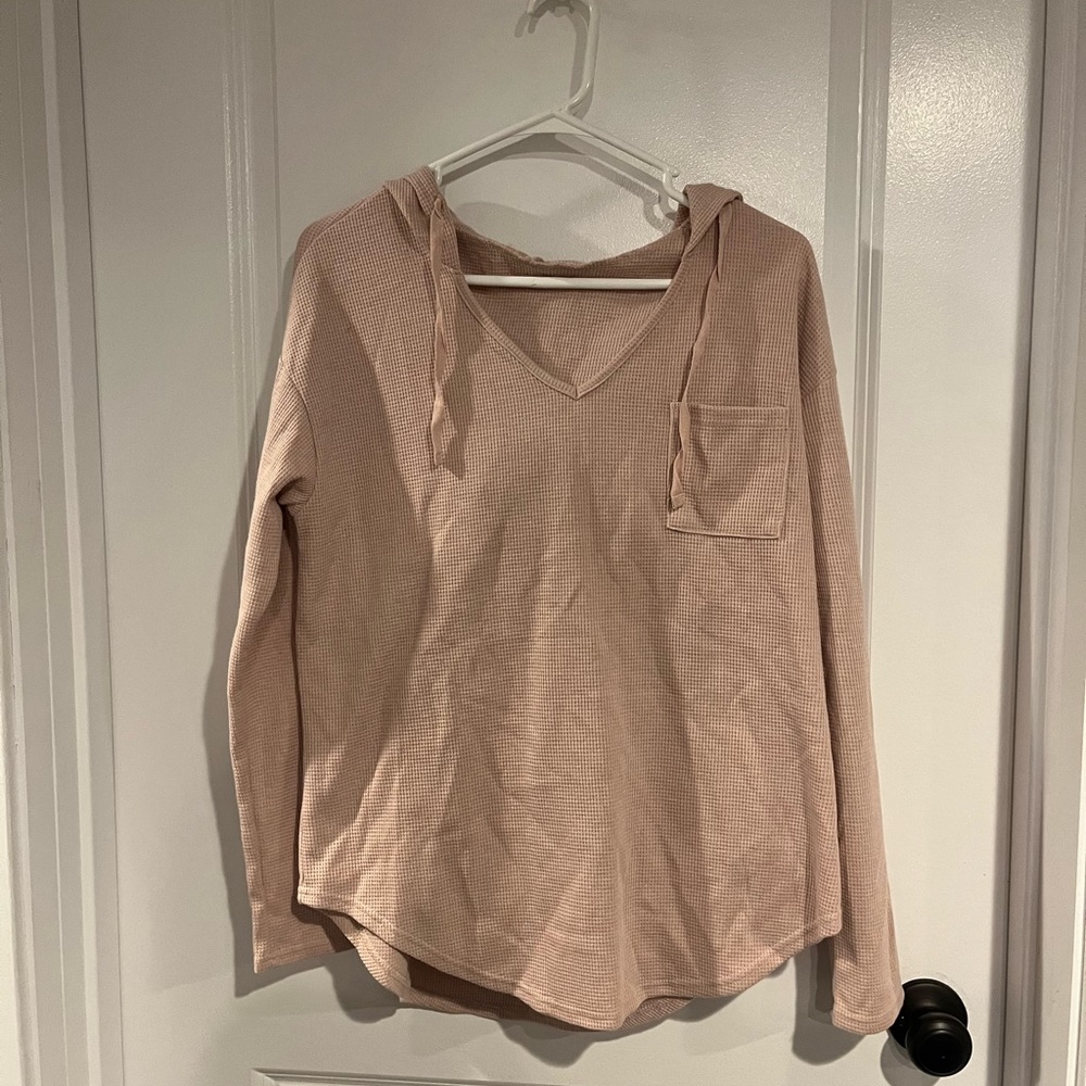 pink hoodie